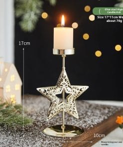 Romantic Christmas Wrought Iron Candlestick Candle Tray Decoration 15 45f7634a b59d 4adf 8075 ac78455ac63f trans