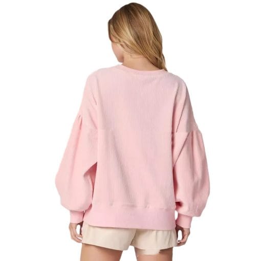 Women's Christmas Egg Sequined Long Sleeve Loose Sweatshirt Top - Image 7