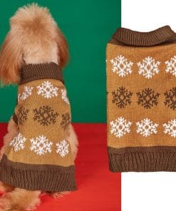 Snowflake Brown Gray Autumn And Winter New Dog Christmas Sweater 9 472c106f c7d4 4bde 9848 1f90b5e884fc