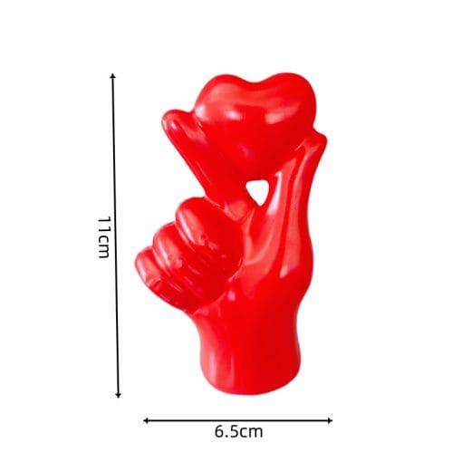 Decorative Resin Crafts Valentine's Day Love Gesture Ornaments Home Decor - Image 3