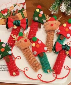 Cute Girls Elastic Rubber Band Christmas Children Telephone Wire Hair Spiral Coil Festive Dress Up Kid Hair Accessories Headwear 14 4df984dc dc24 4e10 bc4f 03fd6752067e