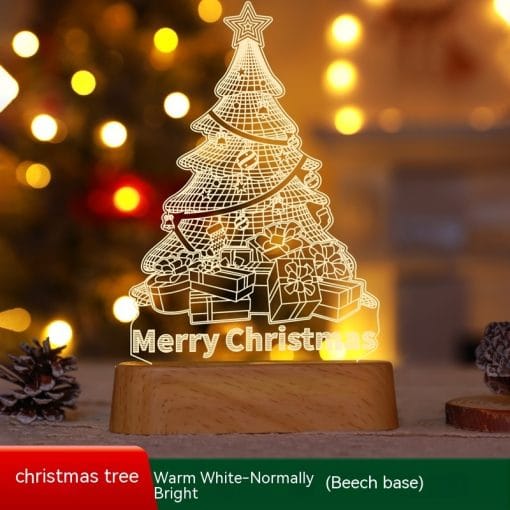 Christmas Decoration 3D Lamp Acrylic LED Night Lights New Year Valentines Day Christmas Kids Gift Christmas Ornaments - Image 6