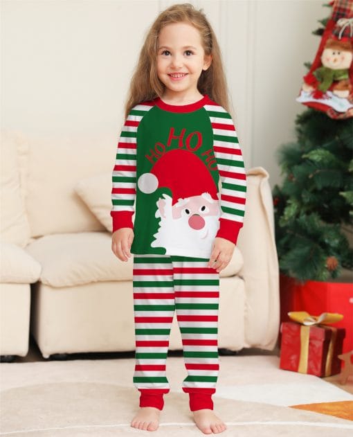 Family Christmas Pajamas Matching Sets Red Stripe Xmas Holiday Sleepwear Jammies Long Sleeve PJs Outfits - Image 2