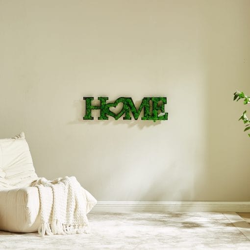 HOME Letter Art Moss Wall Hangings - Image 6