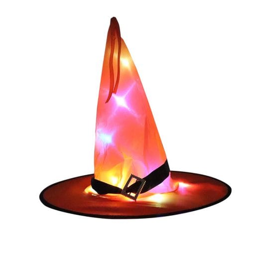Halloween Decoration Witch Hat LED Lights Halloween Elf Ears Kids Home Party Decor Supplies Outdoor Tree Hanging Ornament - Image 2