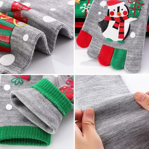 Cute Christmas Five-finger Socks Winter Elastic Sweat-absorbent Split-toe Socks For Women - Image 6