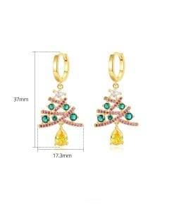 New Christmas Tree Earrings With Colorful Rhinestones Fashion Personality Shining Earrings Gift For Women Jewelry 13 5c87ab7e 8203 4222 9a38 ce63e08d453f