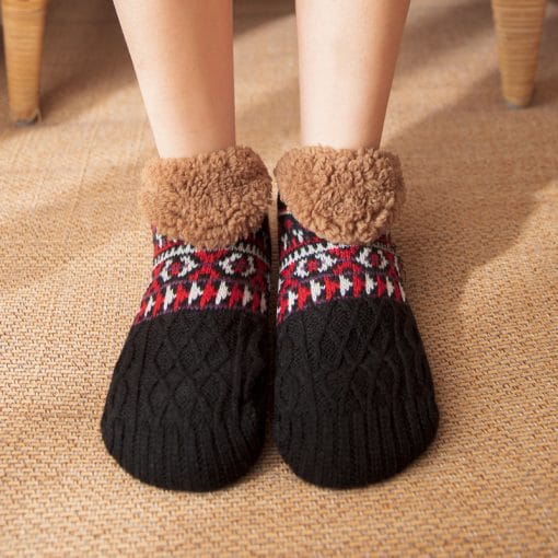 Indoor Home Floor Socks Fall And Winter Warm Non-slip Carpet Socks For Men And Women - Image 7