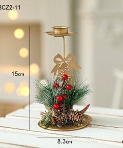 Christmas Candlestick Golden Wrought Iron Window Decoration 16 5e7d52f2 198f 437d 8f6e 0024237ee045 trans
