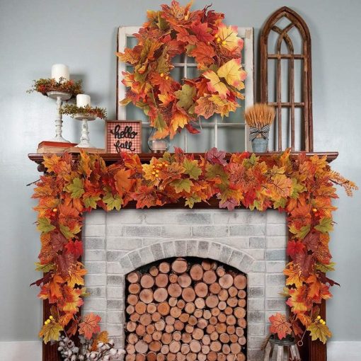 Thanksgiving Rattan Maple Rattan Decoration - Image 8