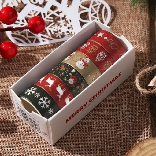 Creative Christmas Gift And Paper Adhesive Tape Journal Tape Christmas Decoration Material Cute Christmas Tape - Image 6