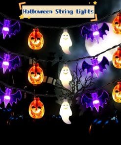 LED Halloween Pumpkin Spider Bat Skull String Light Lamp Home Garden Party Outdoor Halloween Decoration Lantern Light