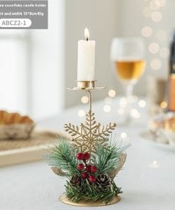 Christmas Candlestick Golden Wrought Iron Window Decoration 14 6596ccd4 a254 4089 a9f2 867acd8d9901 trans