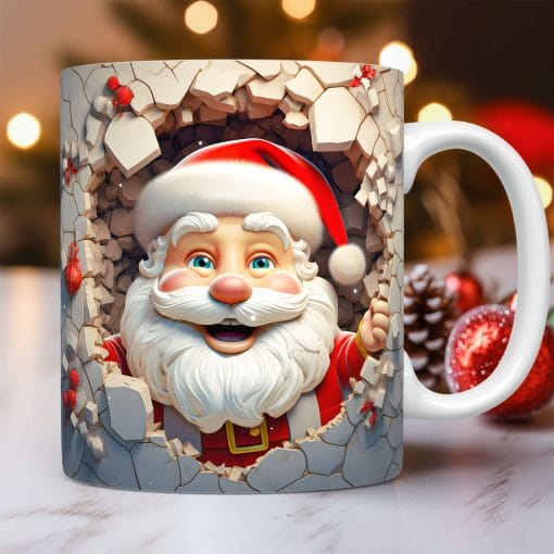 Creative 3D Christmas Ceramic Mug Unique Space Design Snowman Santa Coffee Cup Tea Milk Mug Christmas Gifts For Kids Adults Kitchen Gadgets - Image 7