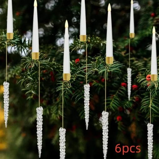 Candle LED Indoor Holiday Christmas Tree Ornaments - Image 4