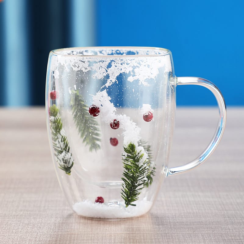 Christmas High Borosilicate Heat-resistant Double Layer Glass Cup 4 Christmas High Borosilicate Heat-resistant Double Layer Glass Cup - Image 2