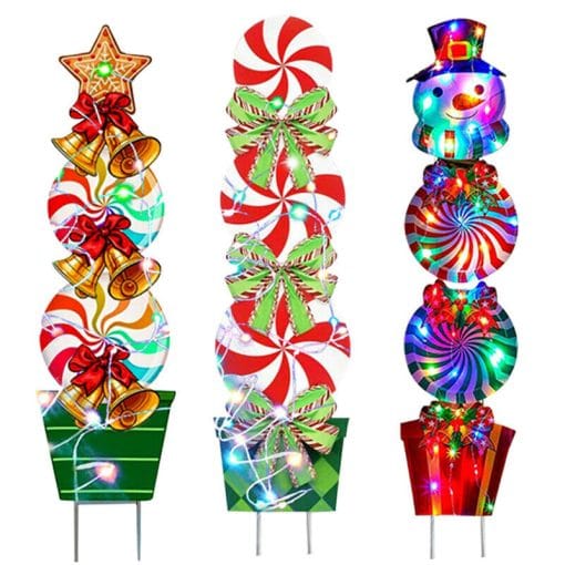 Candy Christmas Holiday Decorations Outdoor Peppermint Xmas Yard Decor Ornaments - Image 6