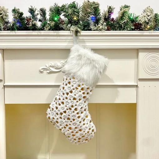 Gilding Plush Christmas Socks Gift Bag Christmas Decorations - Image 2