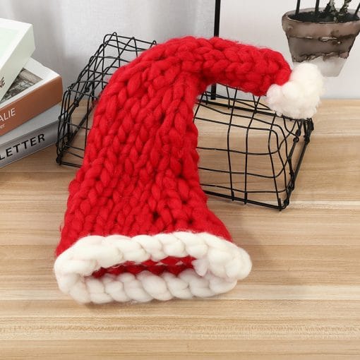 Christmas Plush Hat With Pompom Cute Winter Hat For Women Men Child - Image 5