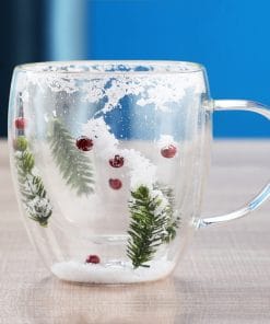 Christmas High Borosilicate Heat-resistant Double Layer Glass Cup 15 703df6df a01c 4b27 9806 b57c9e5ce244