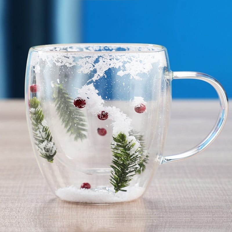 Christmas High Borosilicate Heat-resistant Double Layer Glass Cup 7 Christmas High Borosilicate Heat-resistant Double Layer Glass Cup - Image 5