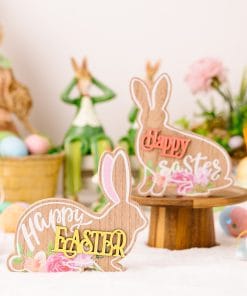 Easter Rabbit Decorations Wooden Ornaments
