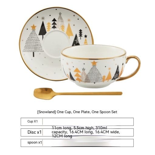 Ins Christmas Ceramic Cup Dish Kitchen Gadgets - Image 3
