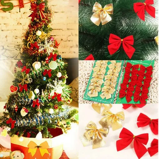 Christmas Tree Ornaments Christmas Decoration Bow - Image 7