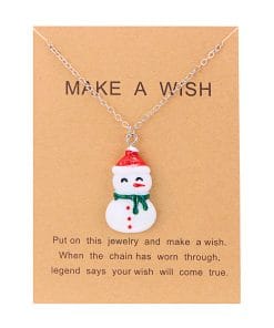 Cute Cartoon Resin Necklace Christmas Snowman Santa Claus Pendant Clavicle Chain Necklace For Women Jewelry 13 7a824c3f 2a1e 436e b149 cc9561e35283