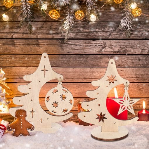 DIY Christmas Tree Hollow Hanging Decoration Table Holiday Party - Image 6