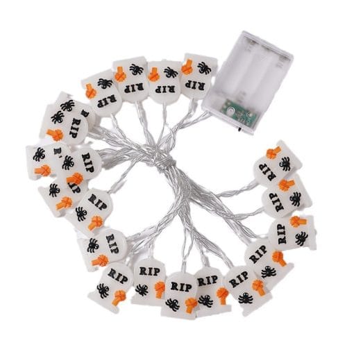PVC Soft Material Halloween Lighting Chain Pumpkin Ghost Bat Modeling Lamp Indoor And Outdoor Home Decoration - Image 6