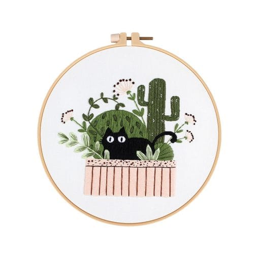 Holiday Cat Handmade Embroidered Diy Material Bag - Image 8