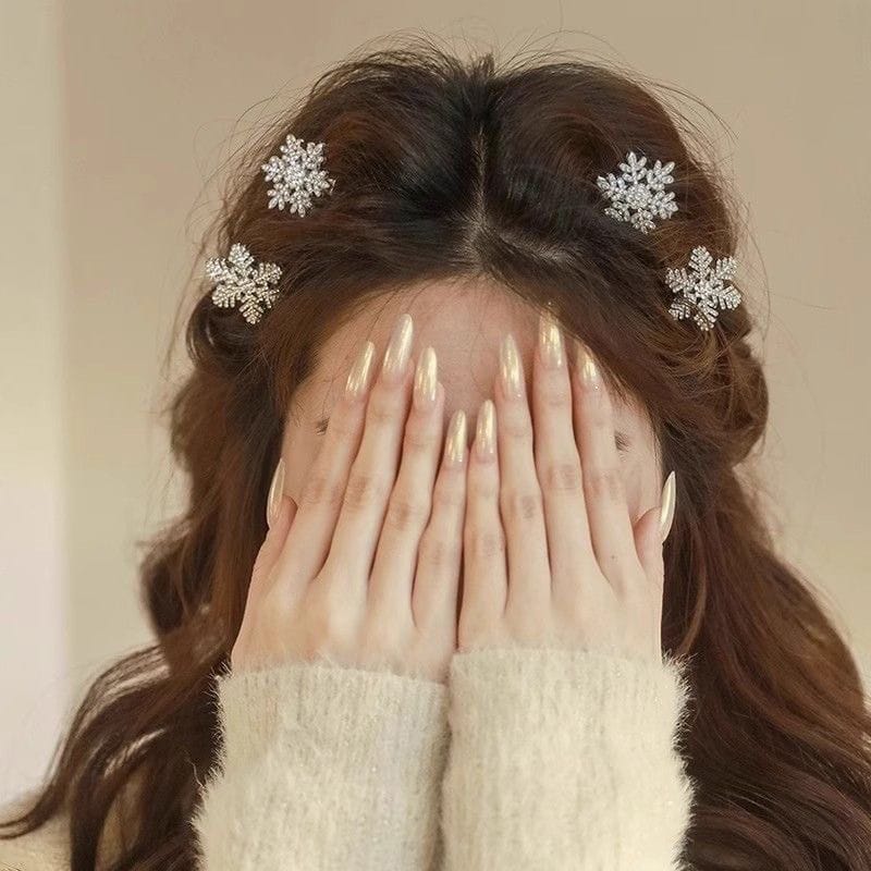 Cyrstal Snowflake Pearl Hair Clip Winter Girls Small Sweet Bobby Pins Women Fashion Retro Flower Hairside Headwear Accessories Hair Jewelry 10 Cyrstal Snowflake Pearl Hair Clip Winter Girls Small Sweet Bobby Pins Women Fashion Retro Flower Hairside Headwear Accessories Hair Jewelry - Image 8