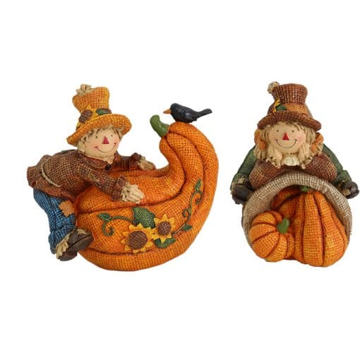 Thanksgiving Resin Pumpkin Scarecrow Crafts - Image 2