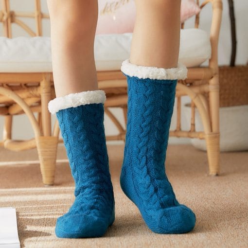 Winter Warm Knitted Plush Floor Socks Home Indoor Non-slip Carpet Socks For Men And Women - Image 8