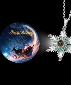 New Christmas Snowflake Necklace With Projection Design For Couples Christmas Gift Women's Clavicle Chain Jewelry 11 891e1bd8 4cbb 4b6d b14d c184aab35317