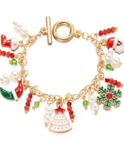 Personalized Christmas Bracelet Christmas Tree Santa Claus Pendant Bracelet For Women Jewelry 13 895c2b7f 85a8 450e b927 31d63c14b211