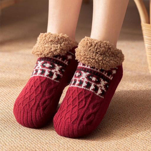 Indoor Home Floor Socks Fall And Winter Warm Non-slip Carpet Socks For Men And Women - Image 6