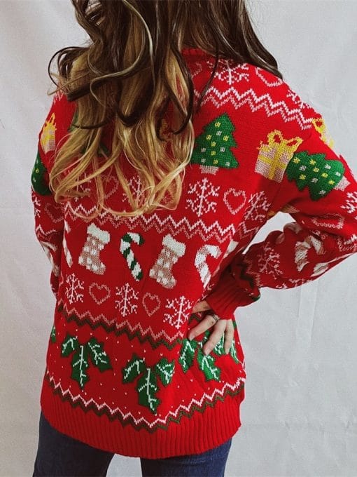 Women's Stylish Loose Round Neck Long-sleeved Sweater - Image 2