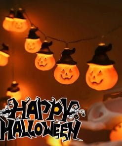 PVC Soft Material Halloween Lighting Chain Pumpkin Ghost Bat Modeling Lamp Indoor And Outdoor Home Decoration