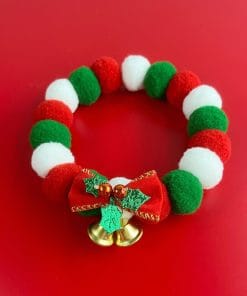 Christmas Cute Dog Cat Plush Ball Necklace Soft Elasticity Collar Pet Neck Accessories Dog Christmas Collar With Bow 12 9278c5af b463 4884 80d3 47b9479fae78