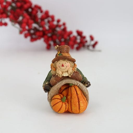 Thanksgiving Resin Pumpkin Scarecrow Crafts - Image 3