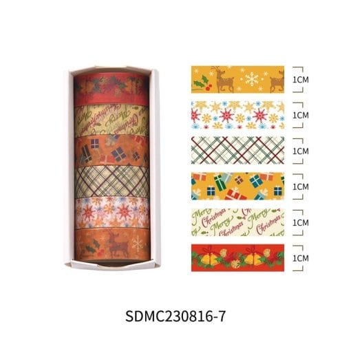 Creative Christmas Gift And Paper Adhesive Tape Journal Tape Christmas Decoration Material Cute Christmas Tape - Image 8