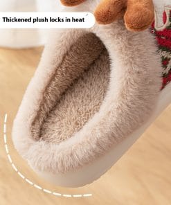 Cute Christmas Elk Plush Slippers Winter Ins Fashion Non-slip Floor Bedroom Home Slippers For Women Fuzzy House Shoes 14 977e523d 2c2b 4361 8fa8 29987b6809ed