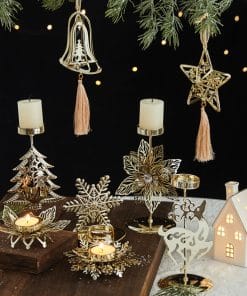 Romantic Christmas Wrought Iron Candlestick Candle Tray Decoration 16 97faa673 140a 4d64 a39d 5f95e49f0253