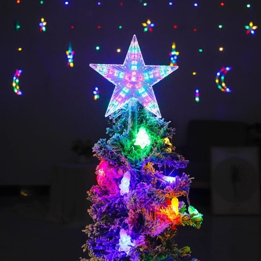 Solar Christmas Decorations – LED Pentagram Lights for Festive Charm - Image 7