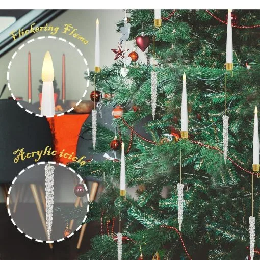 Candle LED Indoor Holiday Christmas Tree Ornaments - Image 2
