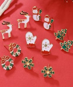 Christmas Stud Combination Suit Snowflake Elk Earrings 19 9c3b9f9e 738f 4274 9dc4 cf4bcb442da1