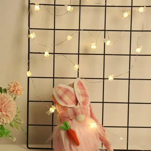 Easter LED Bunny String Lights Easter Decoration For Home Carrot Rabbit Fairy Light Supplies Happy Easter Gifts Party Favor - Image 2