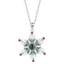 New Christmas Snowflake Necklace With Projection Design For Couples Christmas Gift Women's Clavicle Chain Jewelry 13 9cfd0b23 a4c1 4a25 aa27 fbbb807c6b38